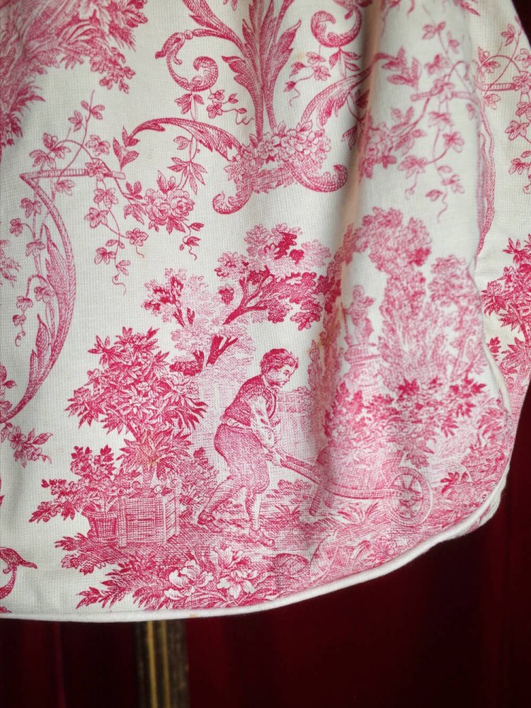 c.1950~60s "Toile de Jouy / ȥɥ奤" Vintage Fabric Bag