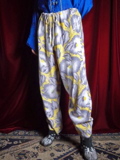 c.1940s Flower Cold Rayon Pants