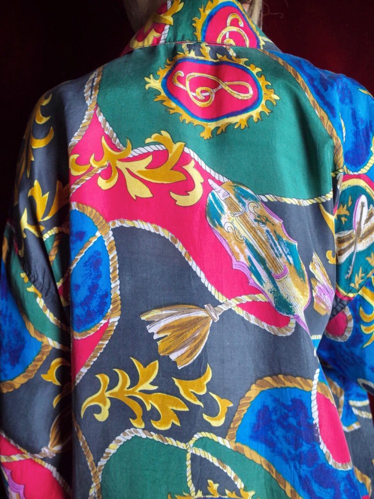 Scarf Arabesque Silk Shirt