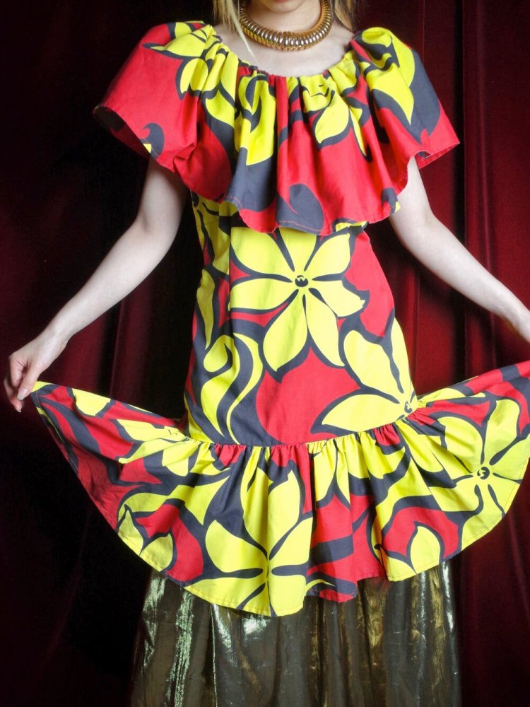 African Ruffle Dress