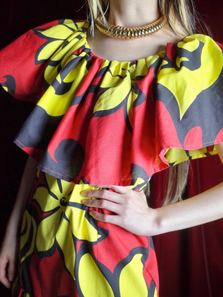 African Ruffle Dress