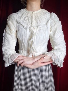 "c.1837~1901s Victorian Antique" Corset Bone Lace Blouse