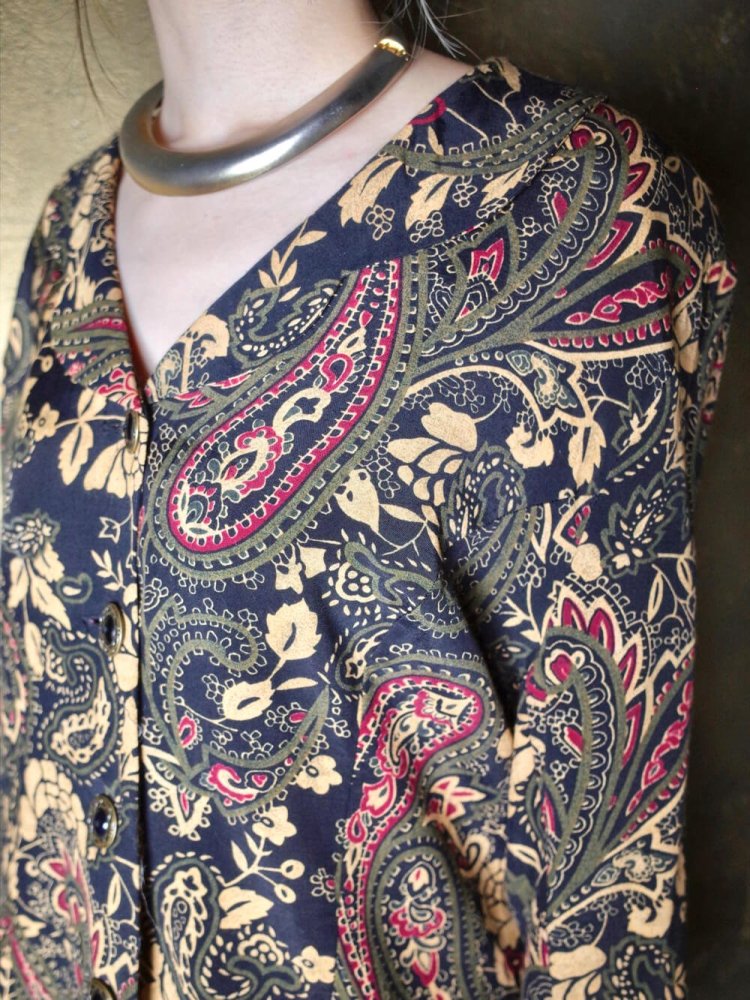 Oriental Paisley Rayon Shirt