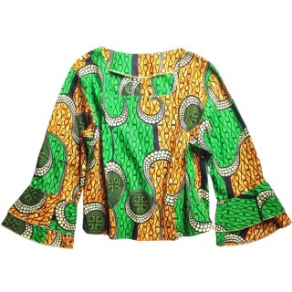 Infinity Symbol African Batik Square Neck Pullover
