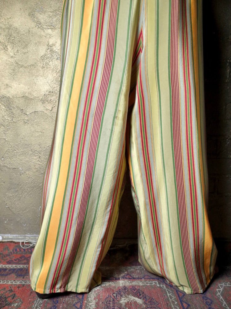 Multi Stripe Silk Super Wide Pants