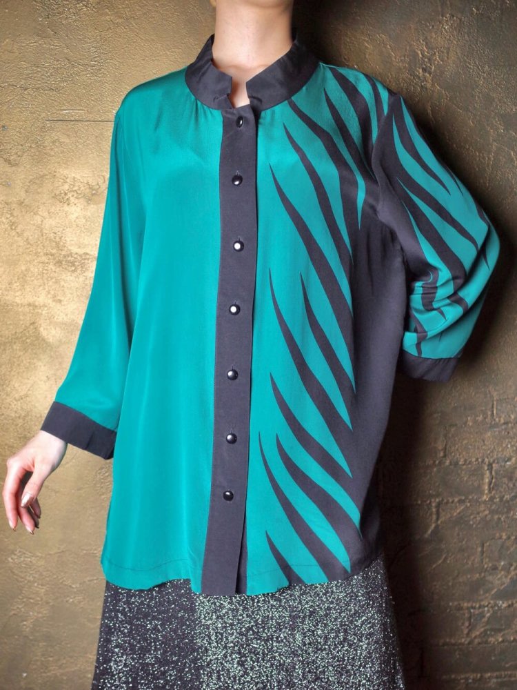 Avant-garde Pattern Silk China Shirt