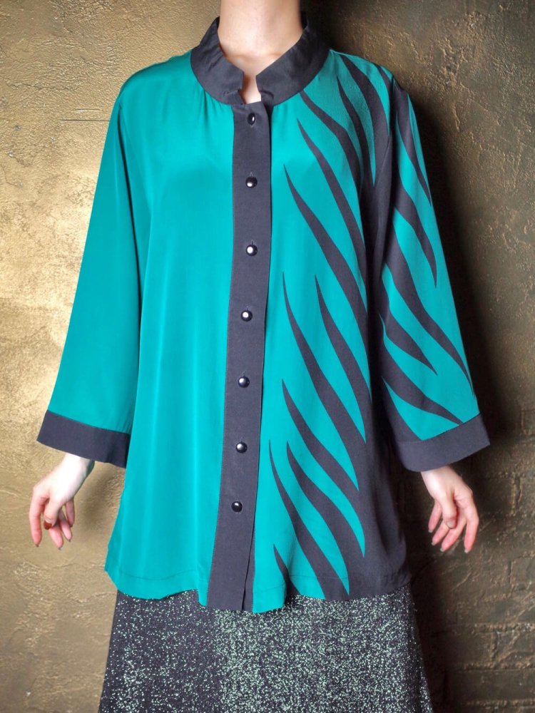 Avant-garde Pattern Silk China Shirt