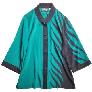 Avant-garde Pattern Silk China Shirt