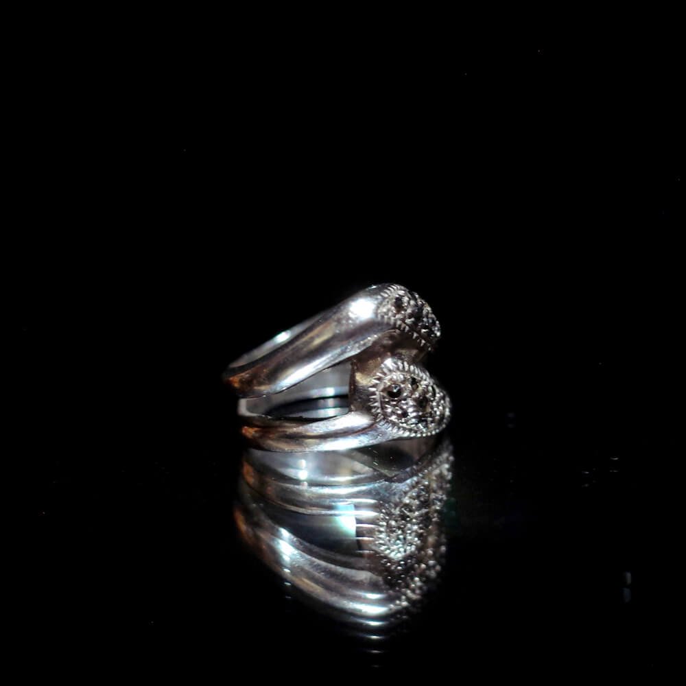 "From Turkey Silver 925 Double Snake Ring