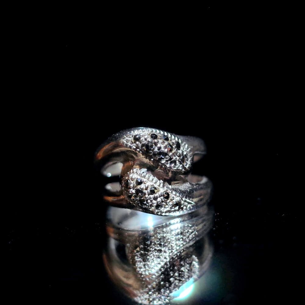 "From Turkey Silver 925 Double Snake Ring