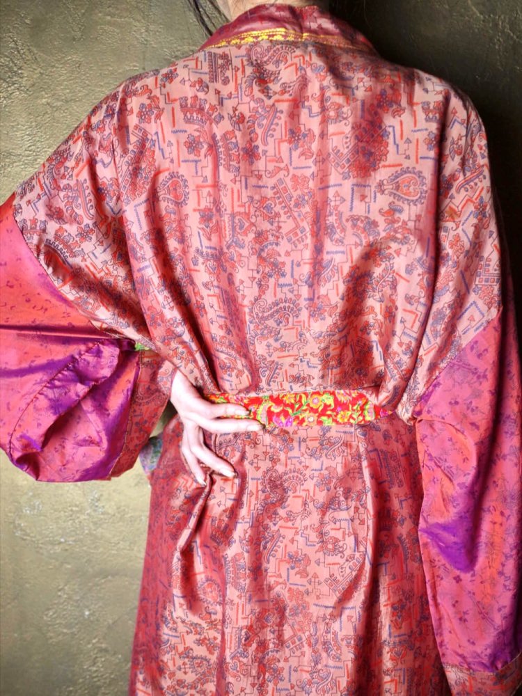  India Silk Patchwork Gown