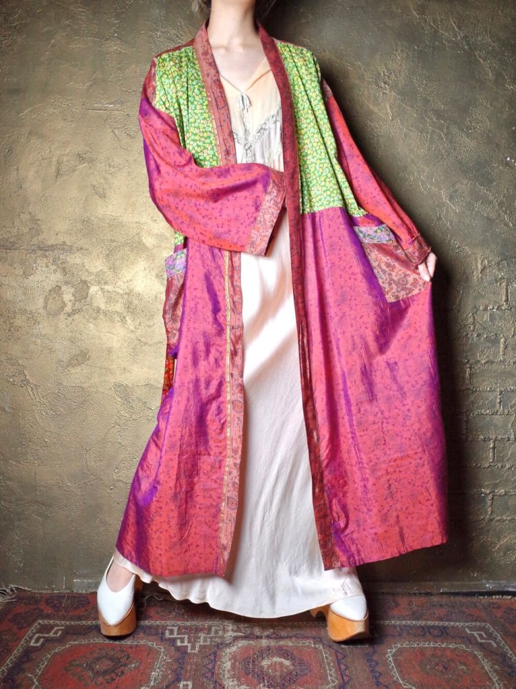  India Silk Patchwork Gown