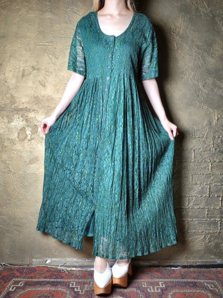 Deep Green Lace Dress