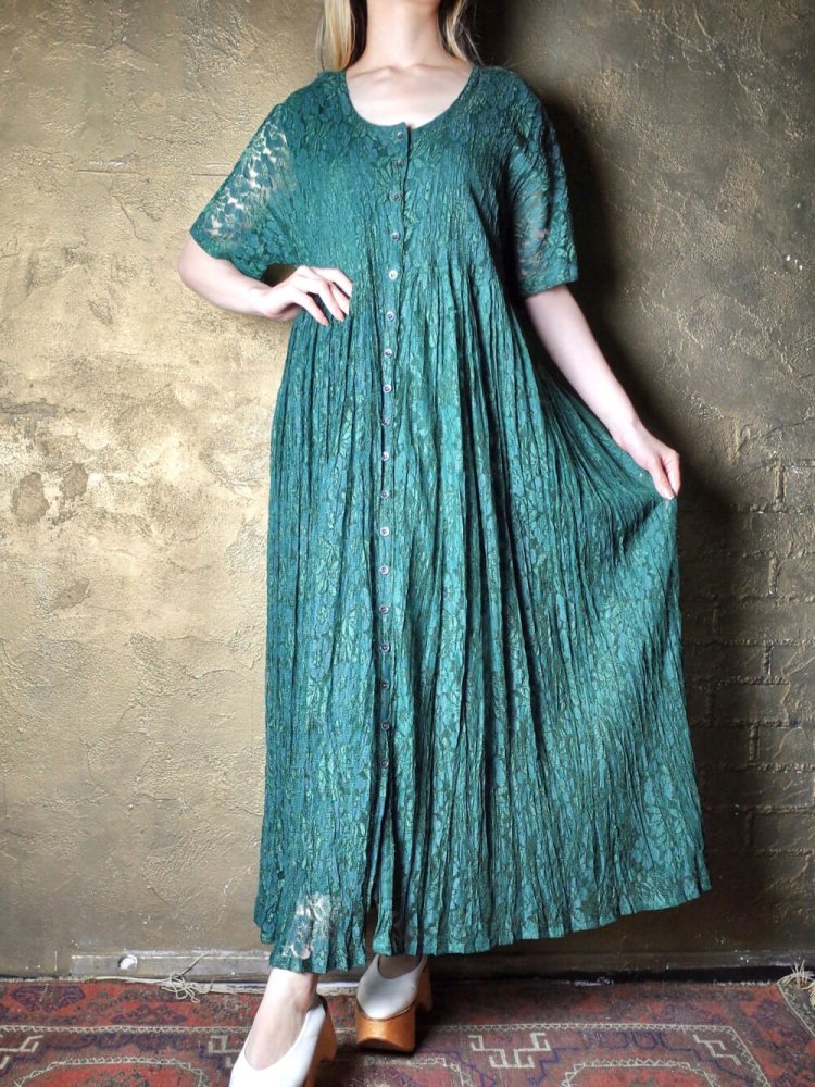 Deep Green Lace Dress