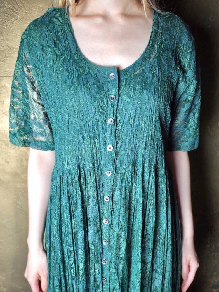 Deep Green Lace Dress