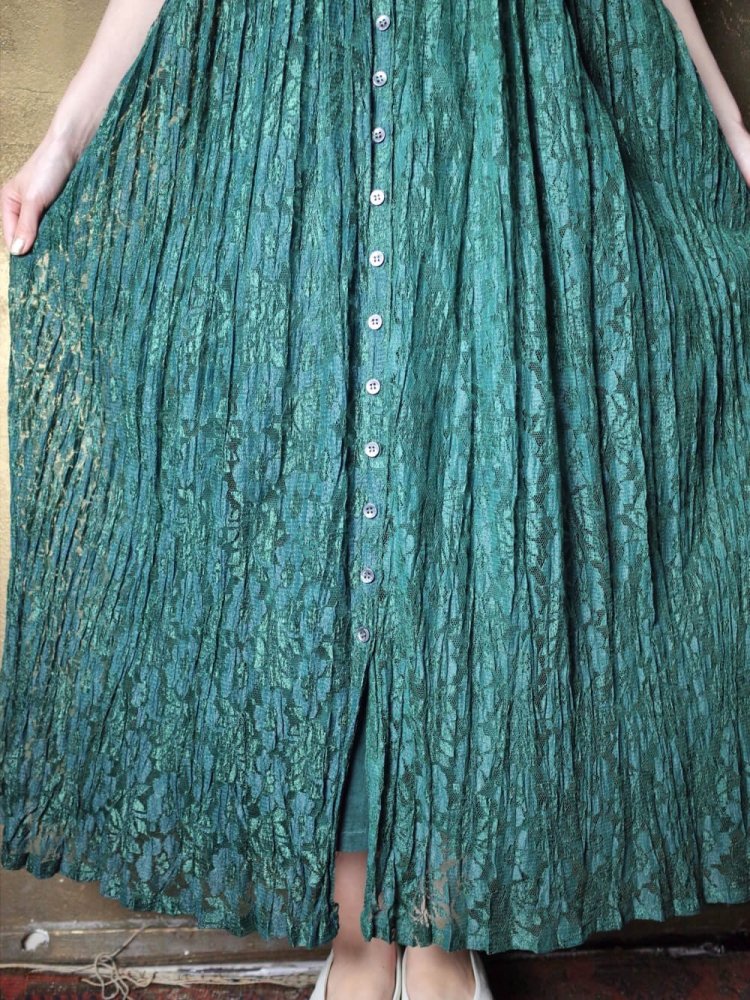 Deep Green Lace Dress