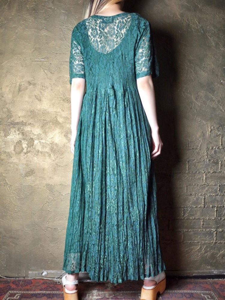 Deep Green Lace Dress