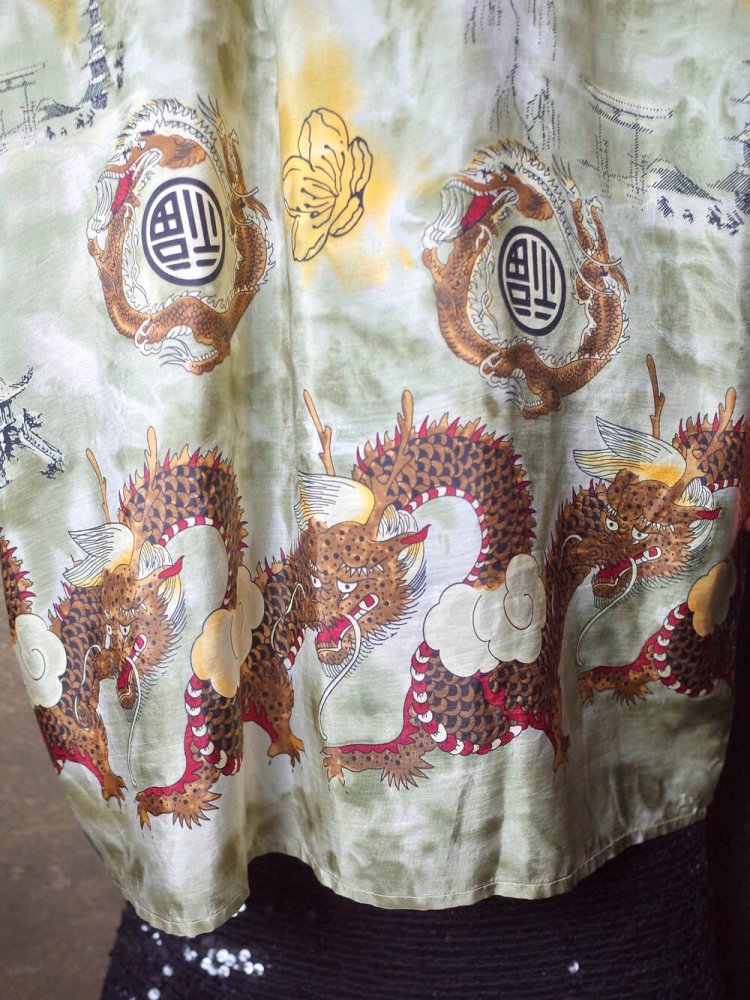 China Dragon Silk Big Silhouette Shirt