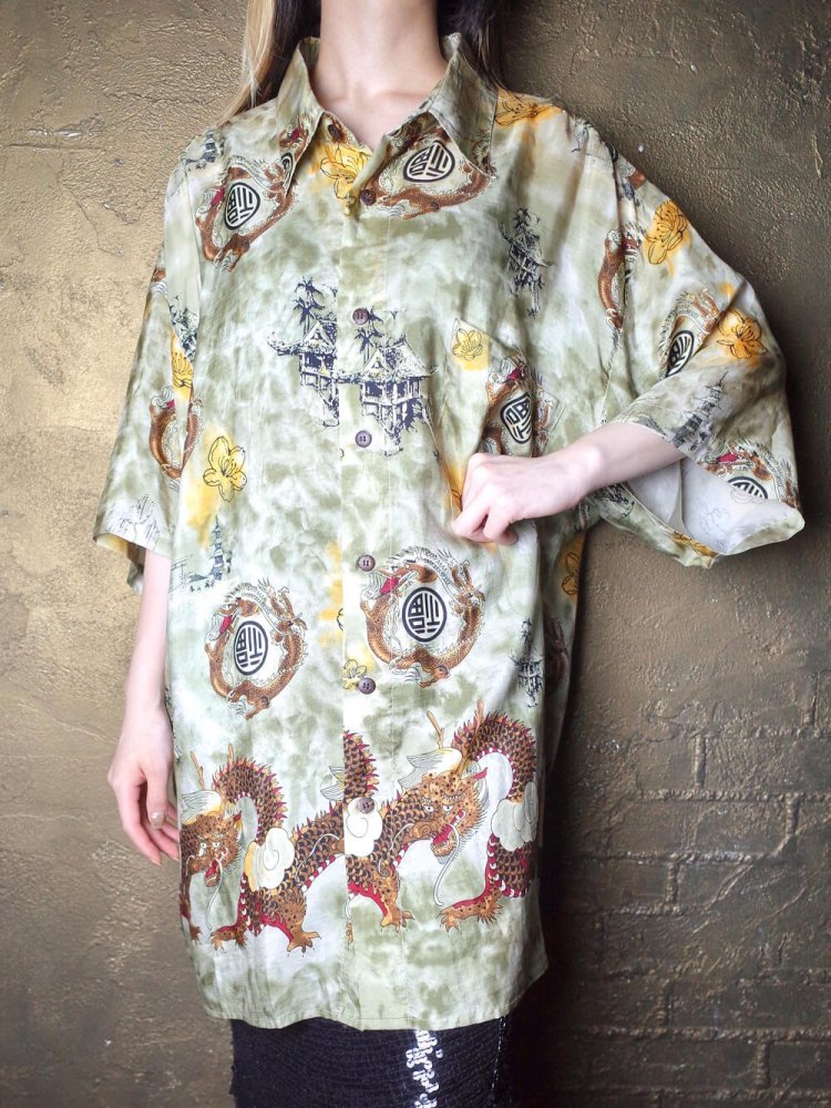 China Dragon Silk Big Silhouette Shirt