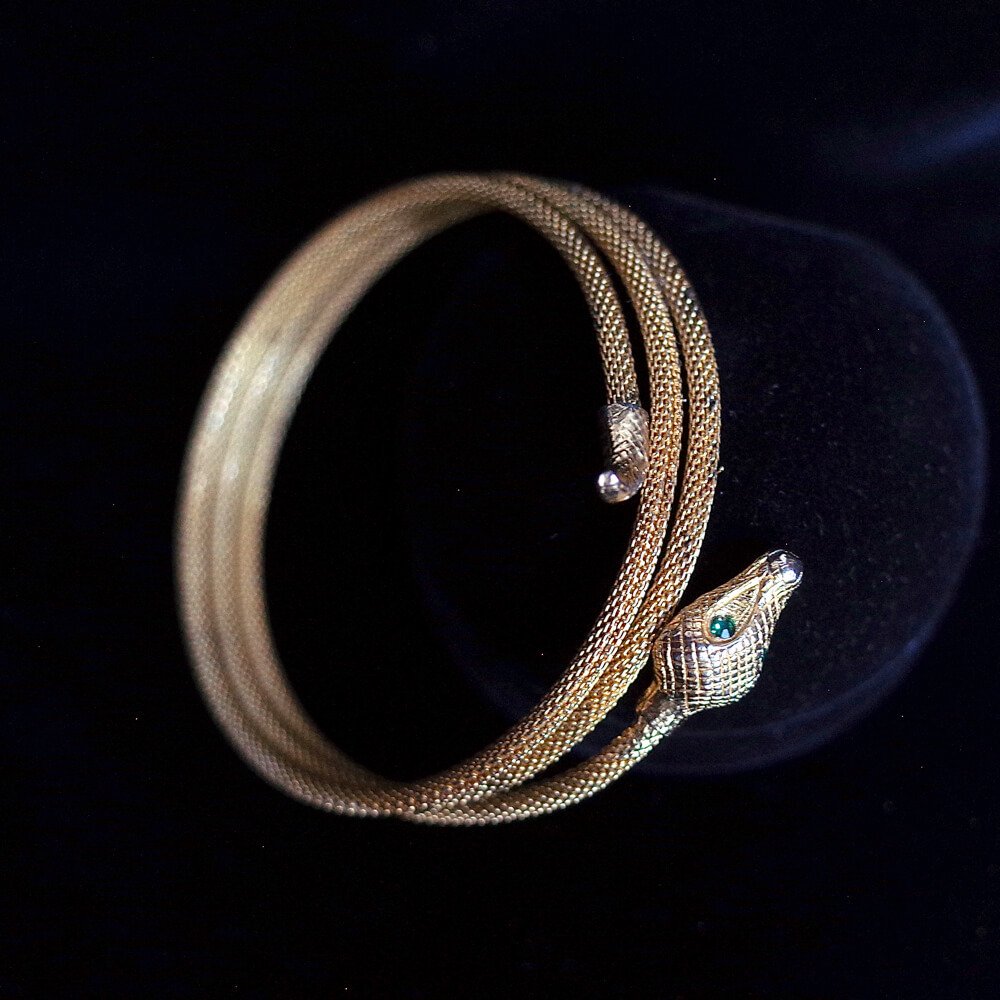 c.1920s Antique Snake Spiral Bracelet