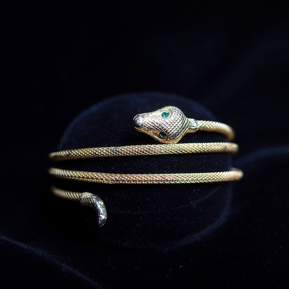 c.1920s Antique Snake Spiral Bracelet