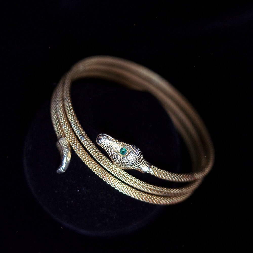 c.1920s Antique Snake Spiral Bracelet