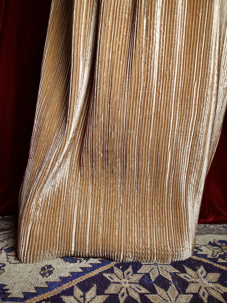 JEANNE MARC / ޡChampagne Gold Pleats Maxi Skirt