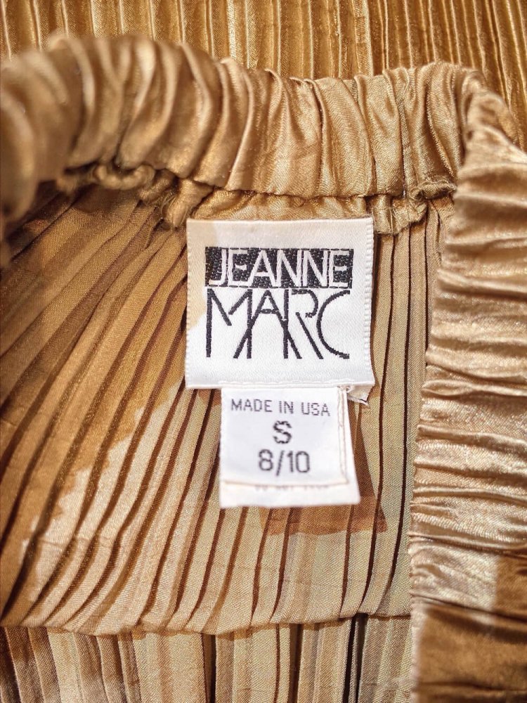 JEANNE MARC / ޡChampagne Gold Pleats Maxi Skirt