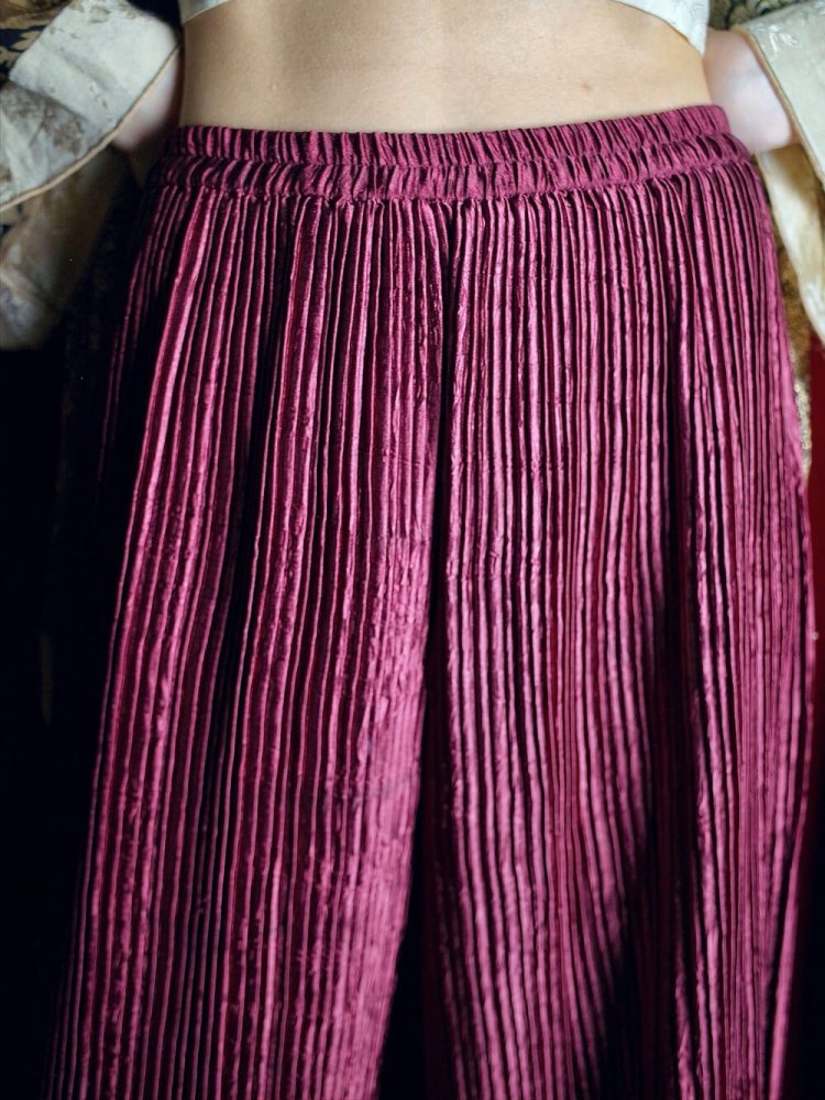 JEANNE MARC / ޡPurple Pleats Wide Pants