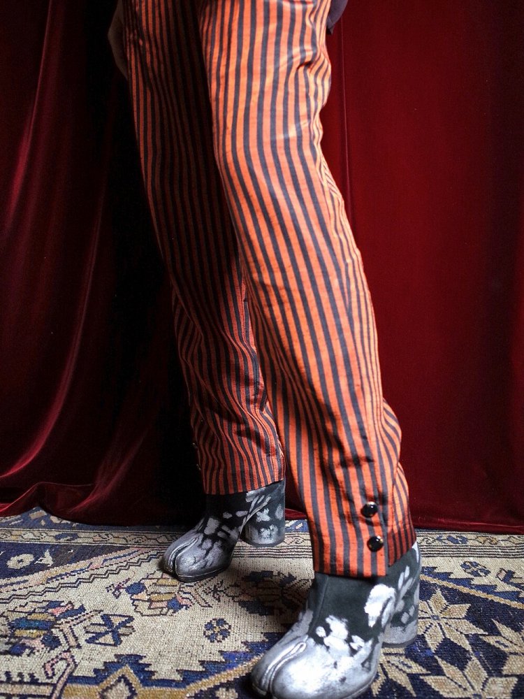 Orange & Black Pin Stripe Design Pants