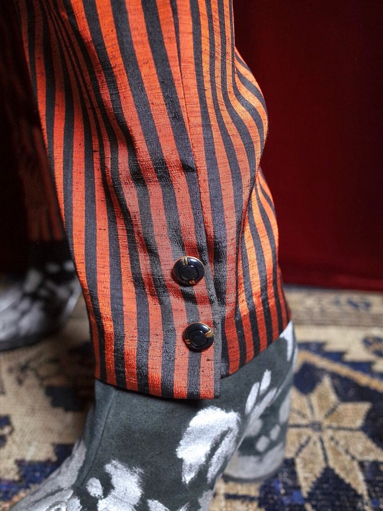 Orange & Black Pin Stripe Design Pants