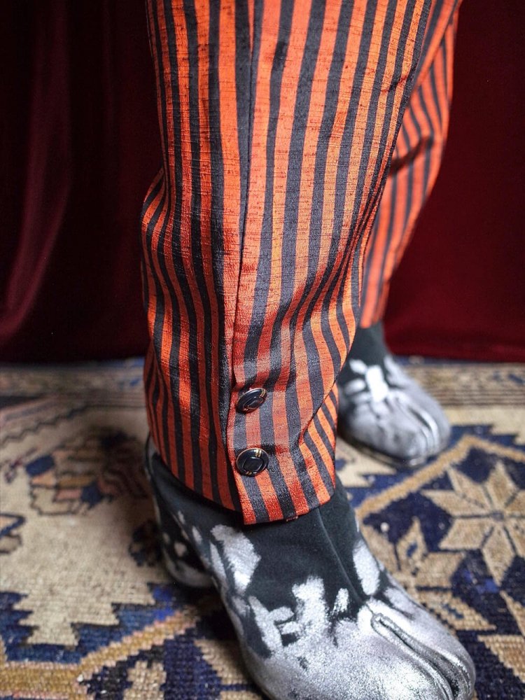 Orange & Black Pin Stripe Design Pants