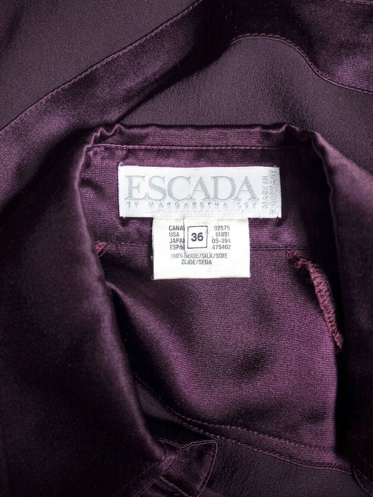 ESCADA / Western Style Sheer Silk Shirt