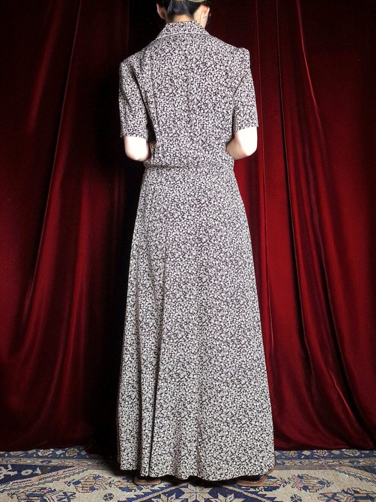 Uzumaki Pattern Front Open Rayon Dress