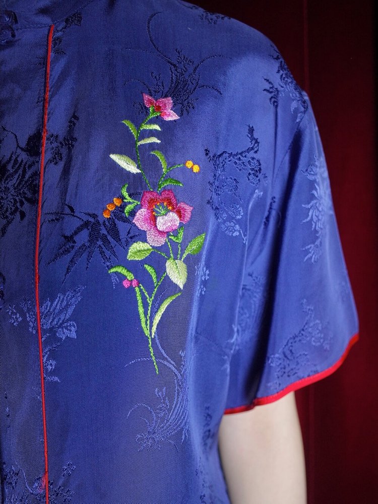 c.1950~60s Embroidery China Shirt