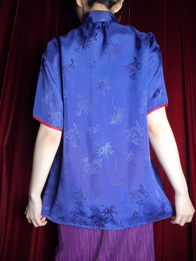 c.1950~60s Embroidery China Shirt