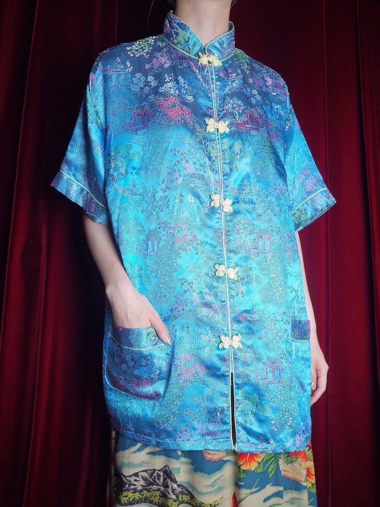 Oriental Light Blue China Shirt