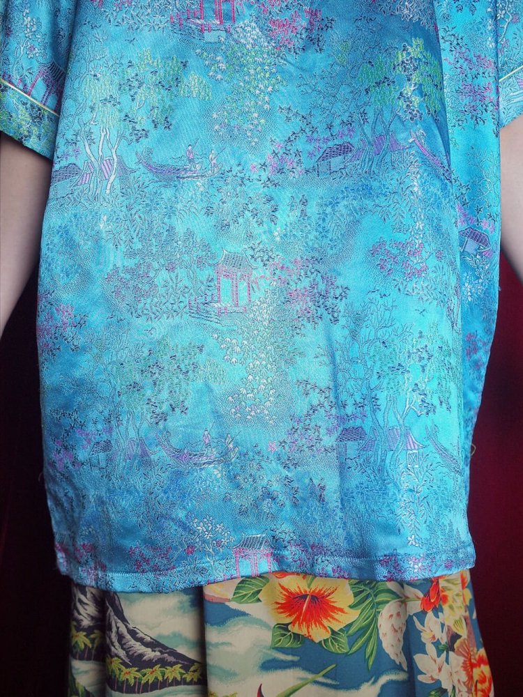 Oriental Light Blue China Shirt