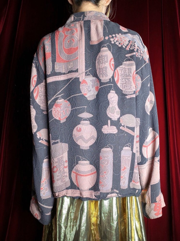  & Solid Jacquard Silk Reversible China Shirt