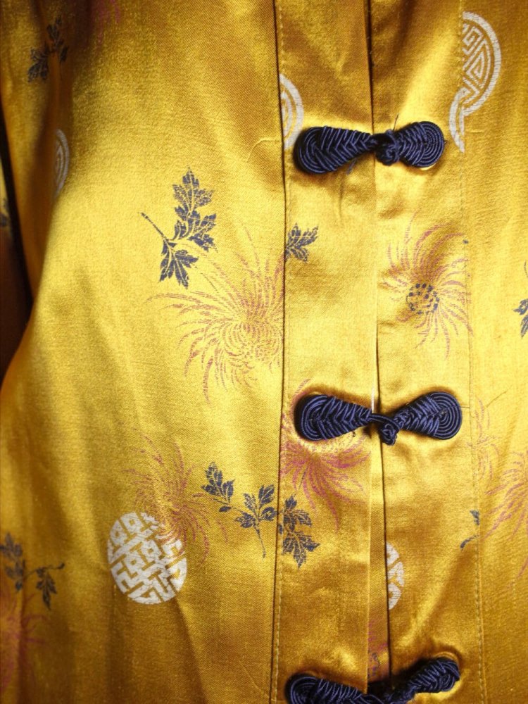 Oriental Yellow Satin China Shirt