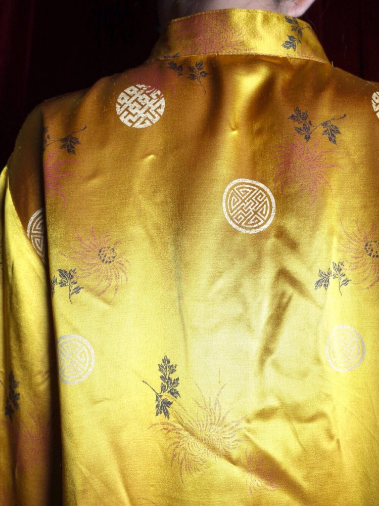 Oriental Yellow Satin China Shirt