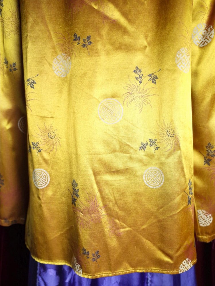 Oriental Yellow Satin China Shirt