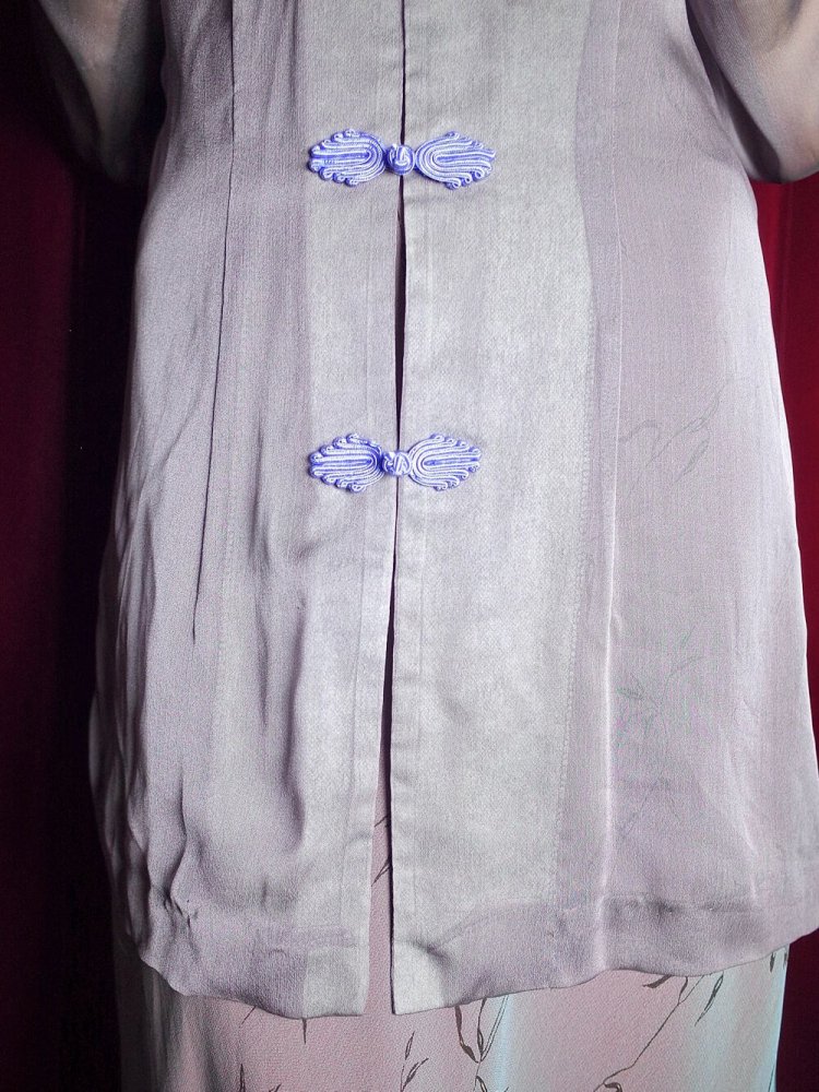 Lavender Purple Sheer China Shirt