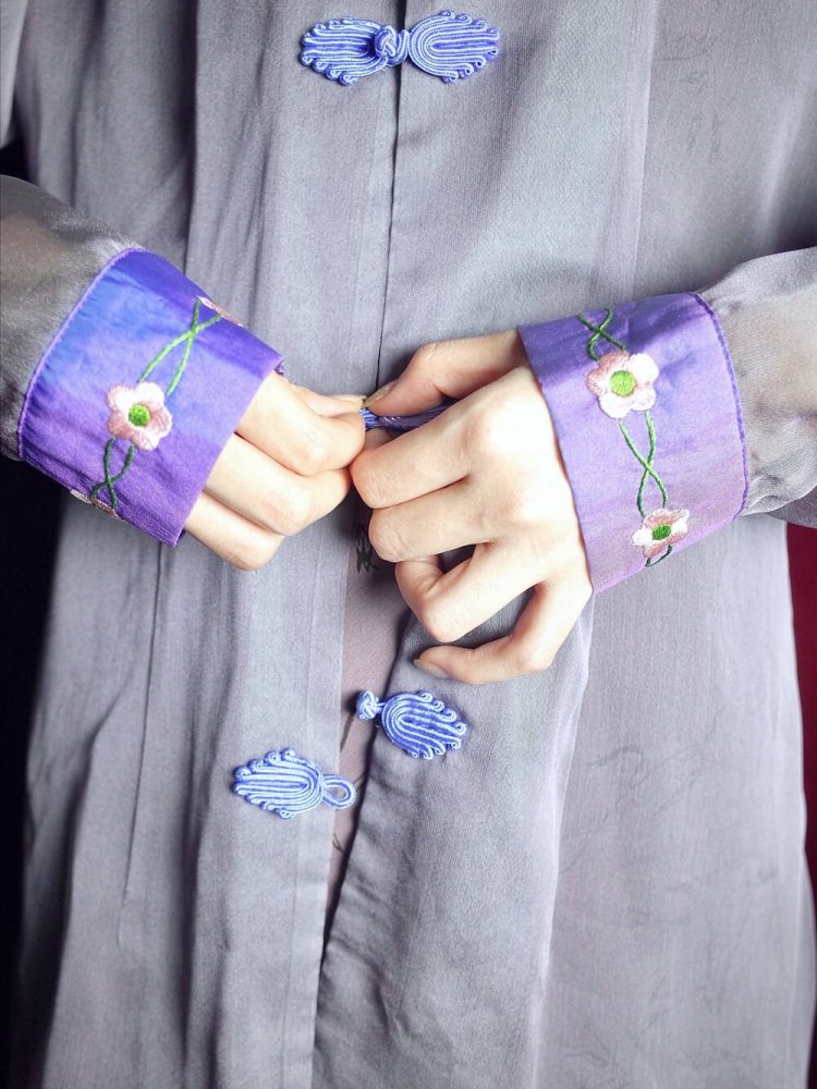 Lavender Purple Sheer China Shirt