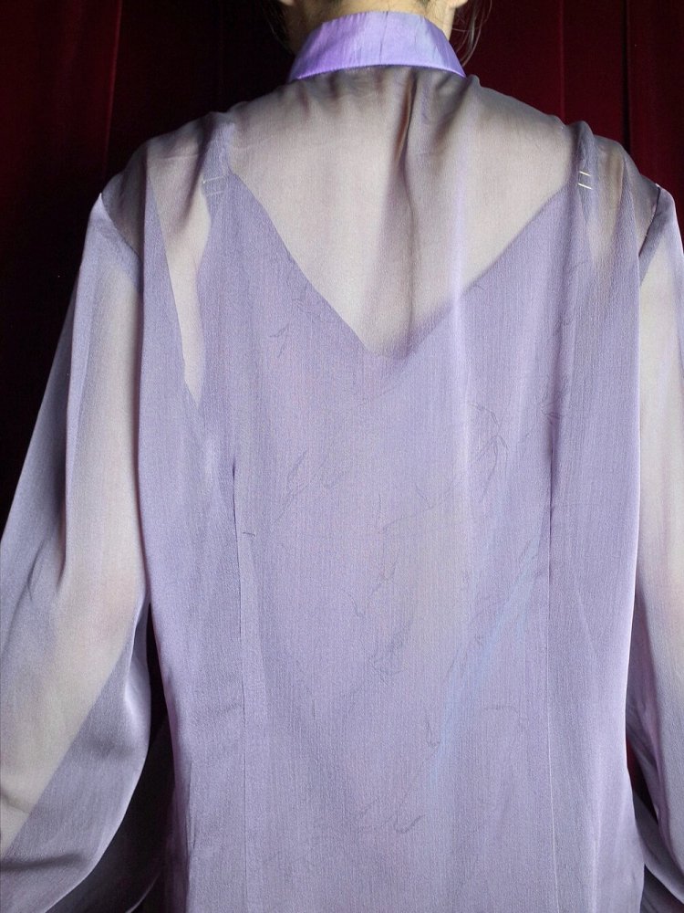 Lavender Purple Sheer China Shirt