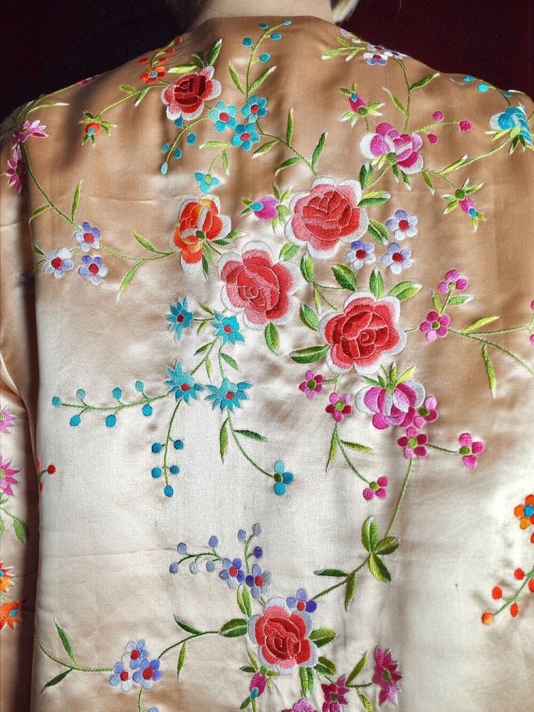 c.1960s Total Embroidery Silk China Jacket