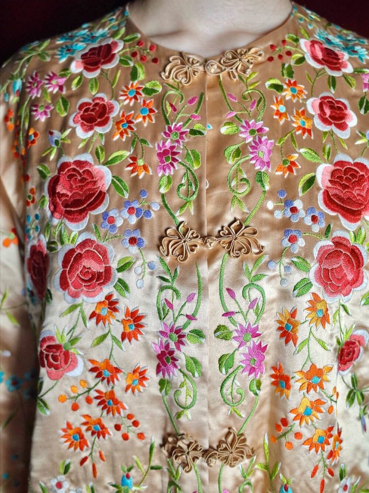 c.1960s Total Embroidery Silk China Jacket