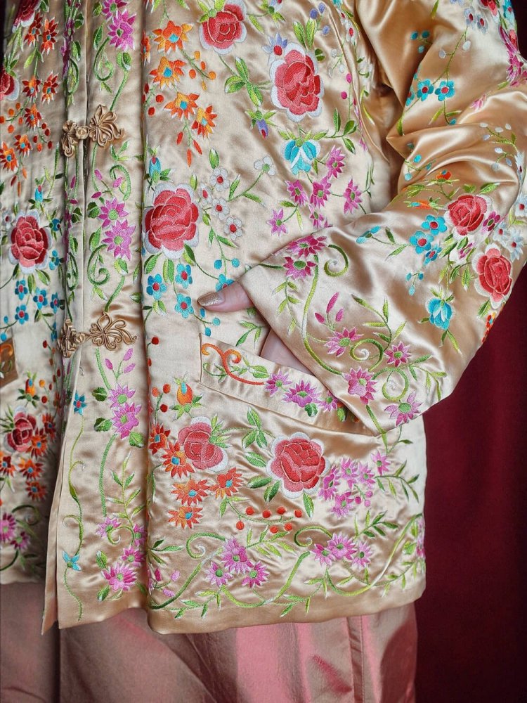 c.1960s Total Embroidery Silk China Jacket