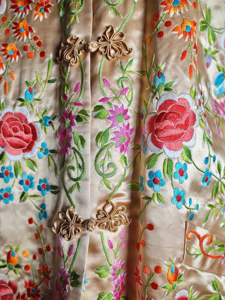 c.1960s Total Embroidery Silk China Jacket