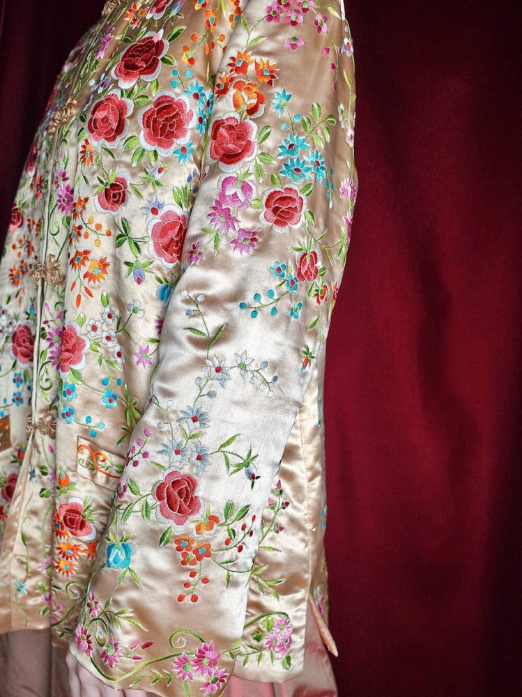 c.1960s Total Embroidery Silk China Jacket